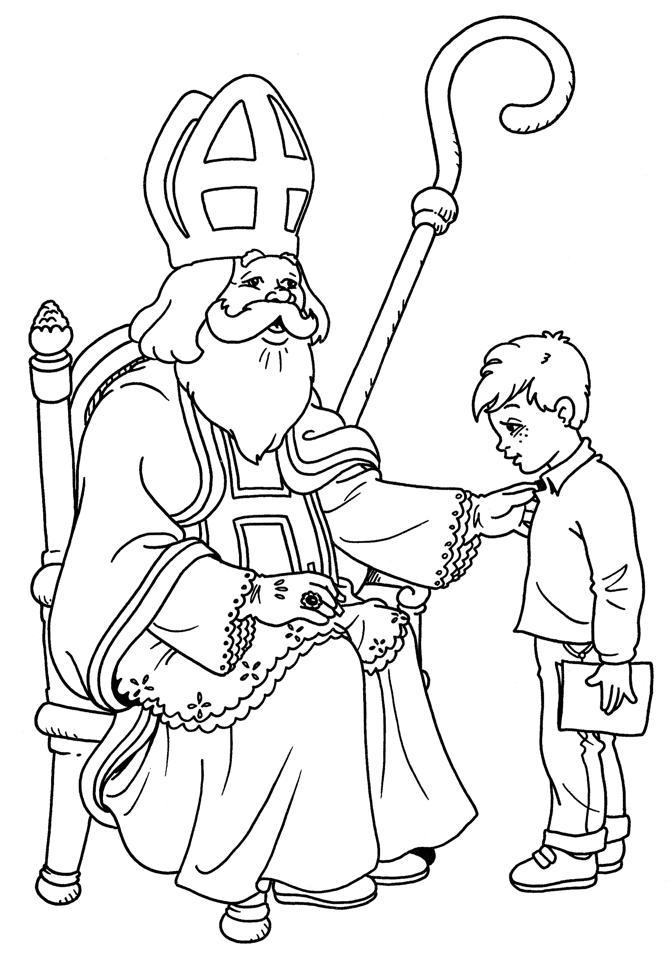 Святитель Николай Чудотворец раскраска для детей